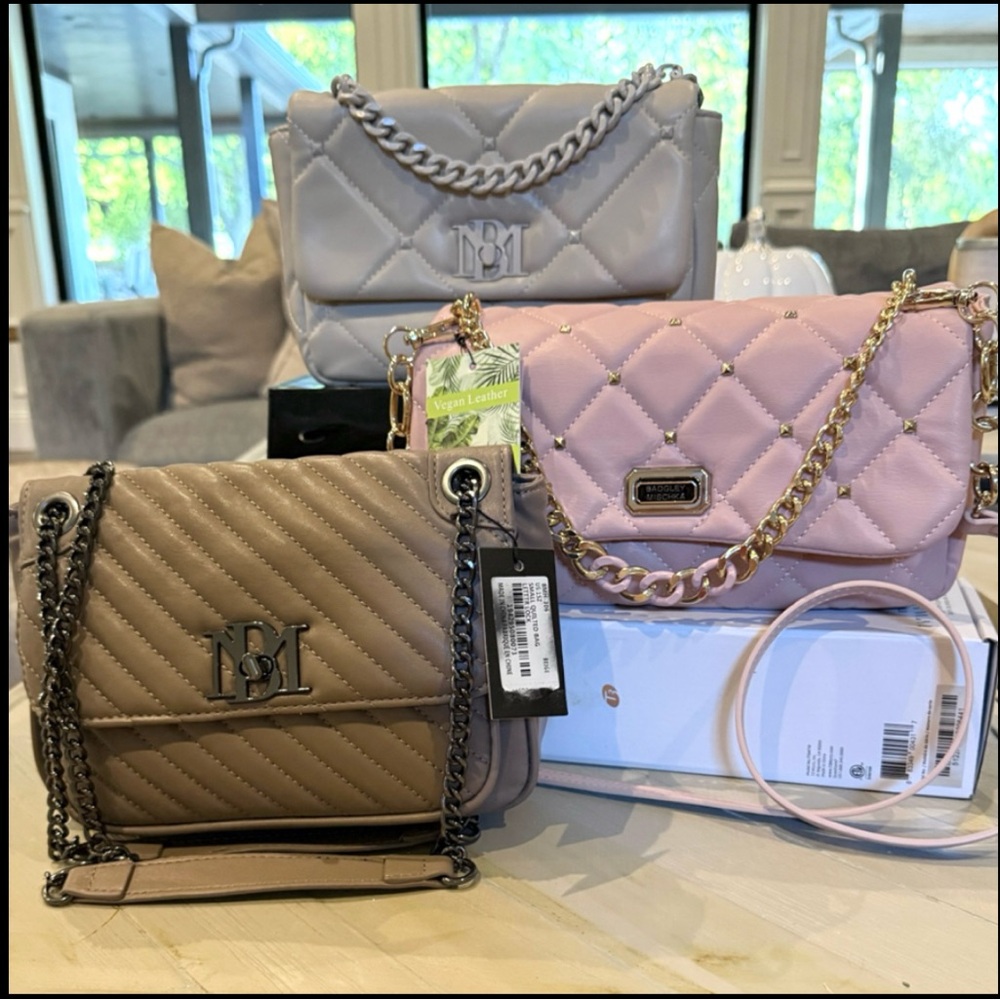 NEW Bundle of 3 Badgley Mischka Handbags, Shoulder or Crossbody.